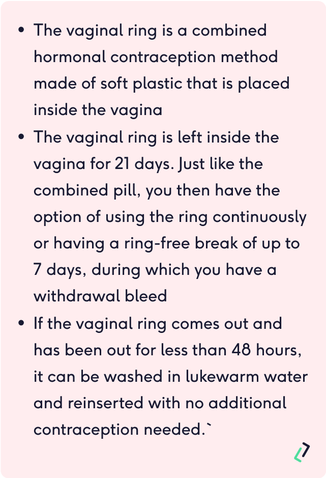 Vaginal ring - NHS