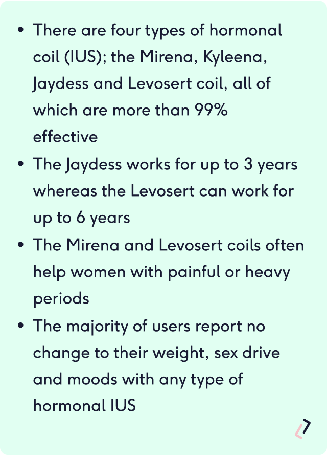 Shortened summary of the jaydess vs mirena coil