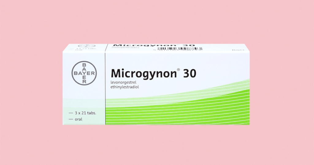 Microgynon pill packet