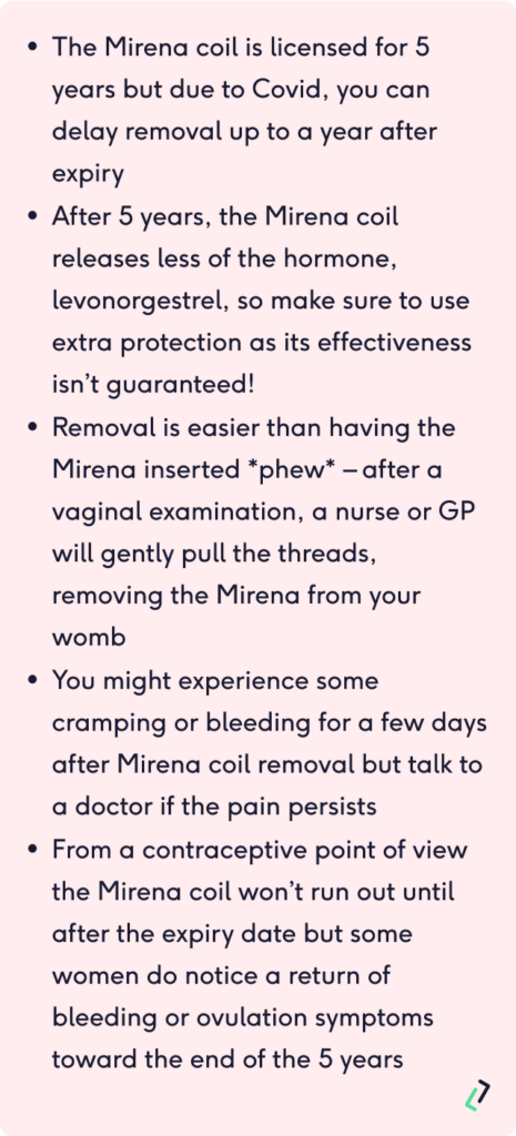 Shortened summary of the mirena coil removal