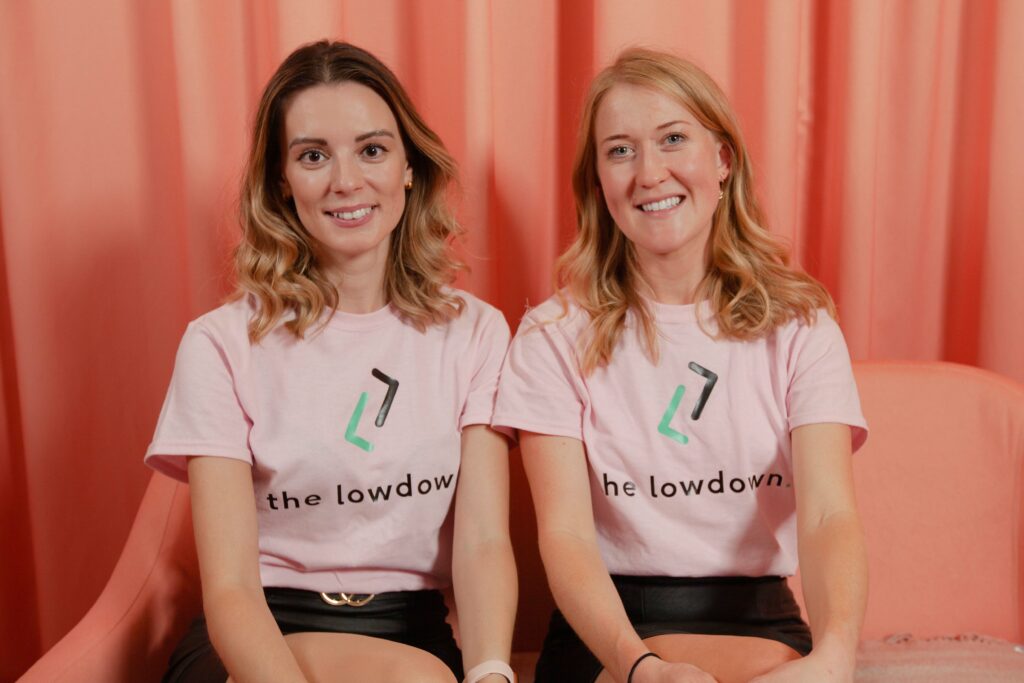 Marija and Alice wearing Pink Lowdown T-shirts