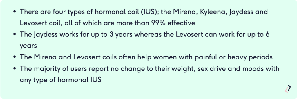Shortened summary of the jaydess vs mirena coil