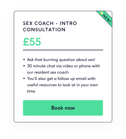 Book an introductory appointment with The Lowdown's sex coach