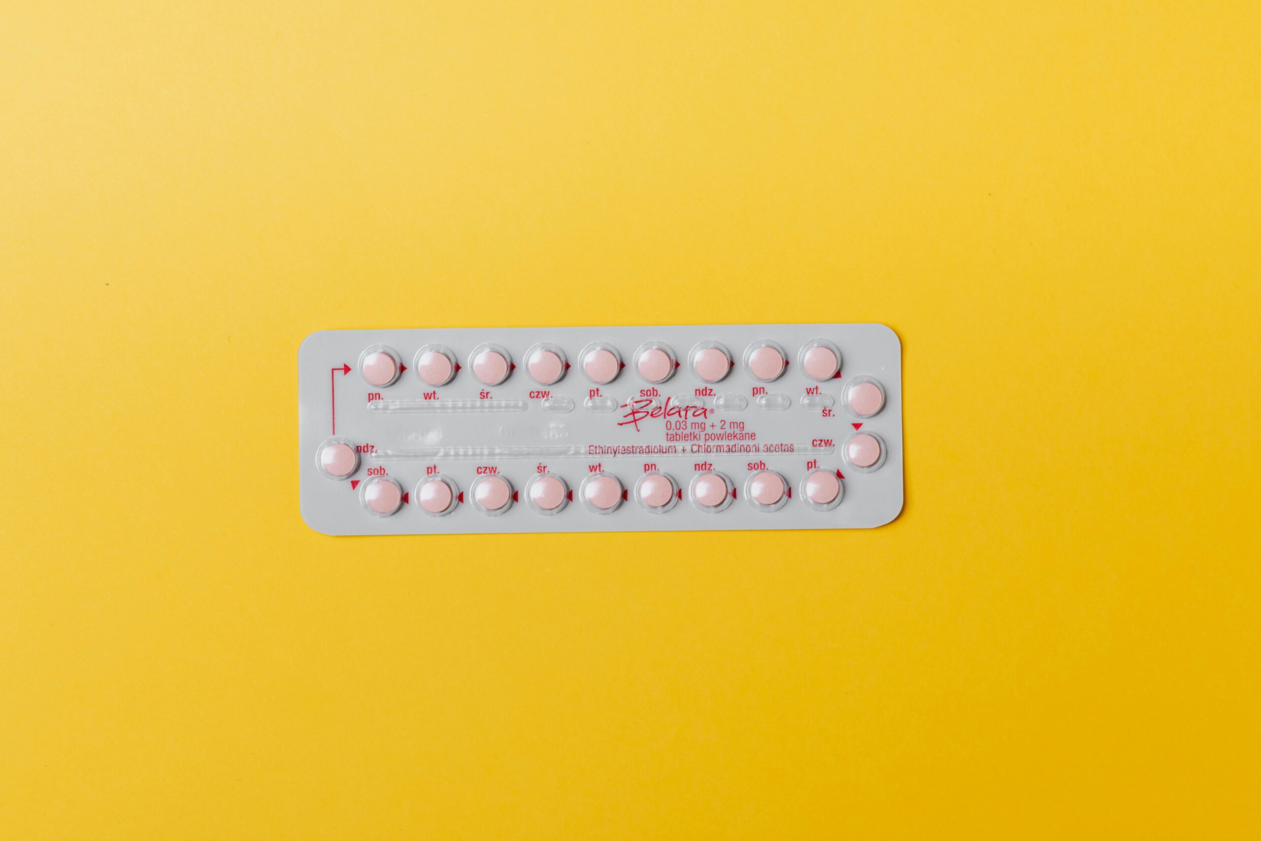 contraceptive pill packet