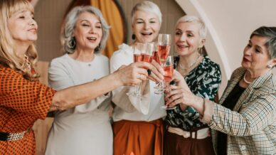 group of women celebrating