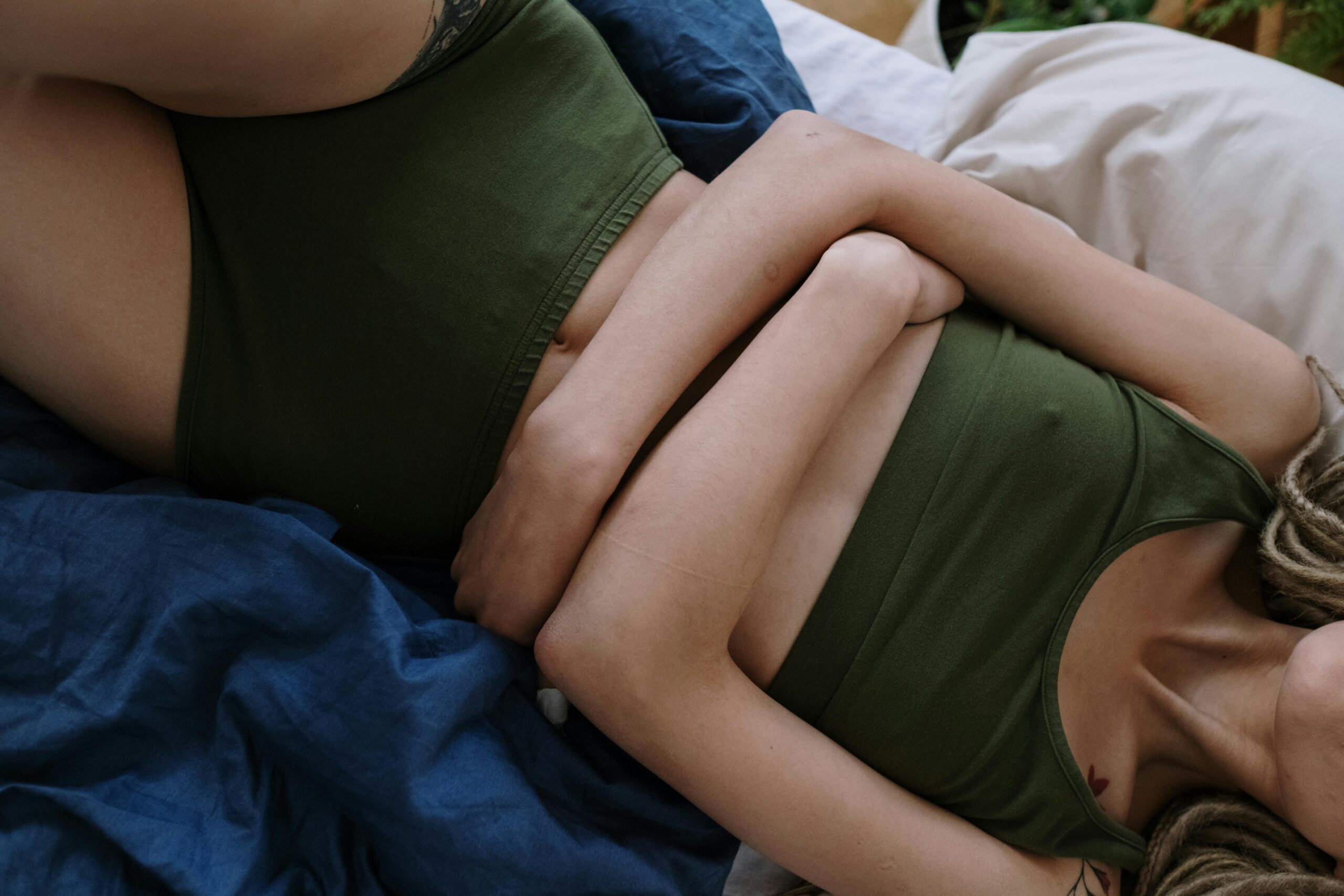 Woman with cramps