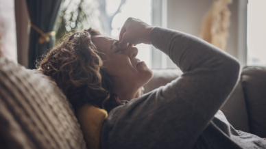 Woman with a headache