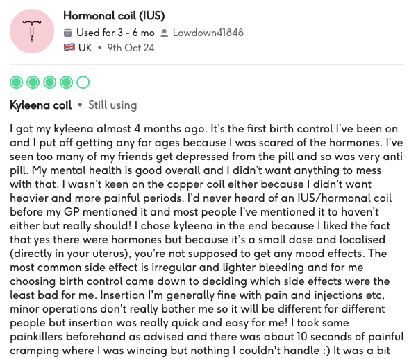 Review for the hormonal coil