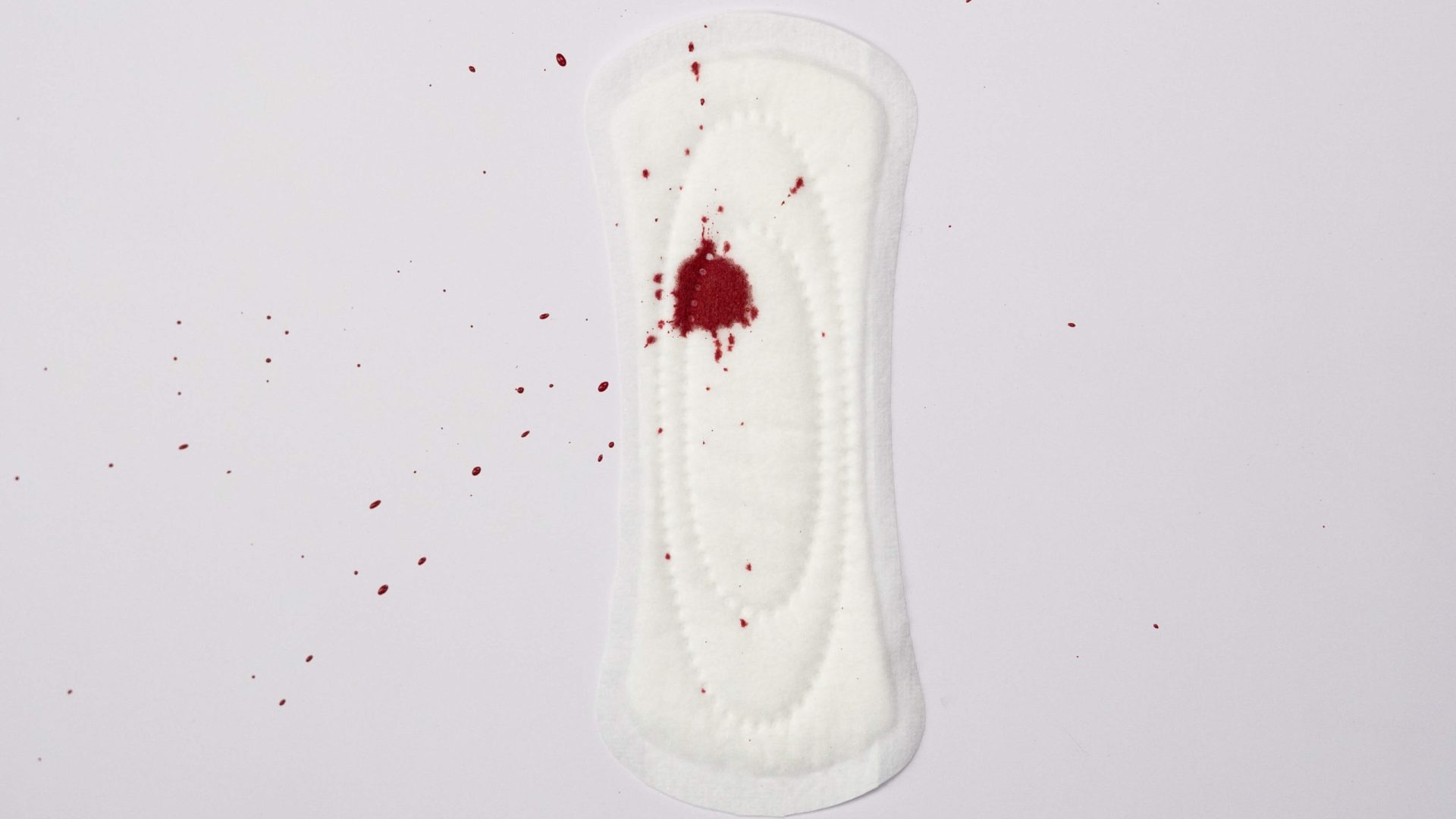 Sanitary Pad with blood on it